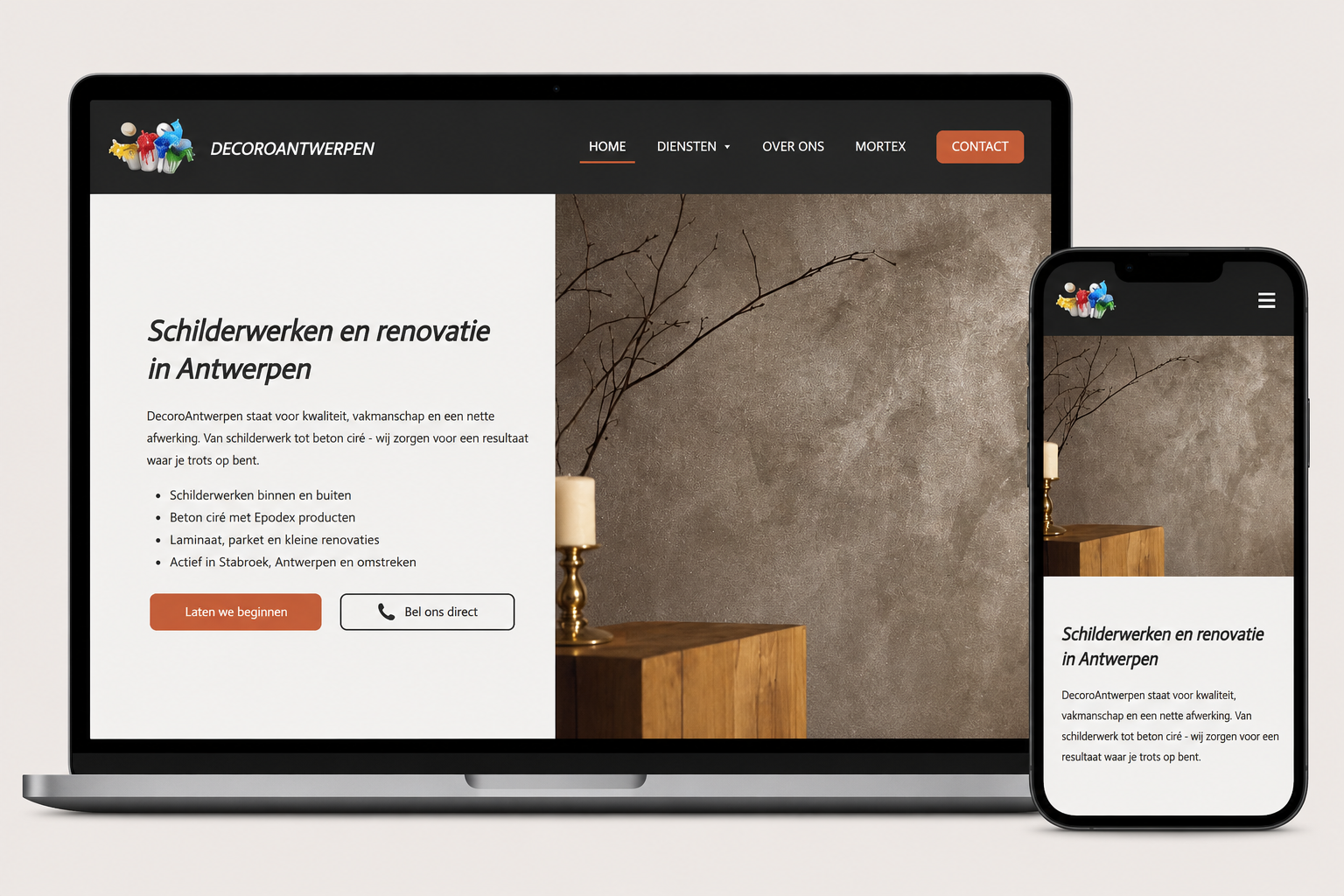 DecoroAntwerpen - mockup