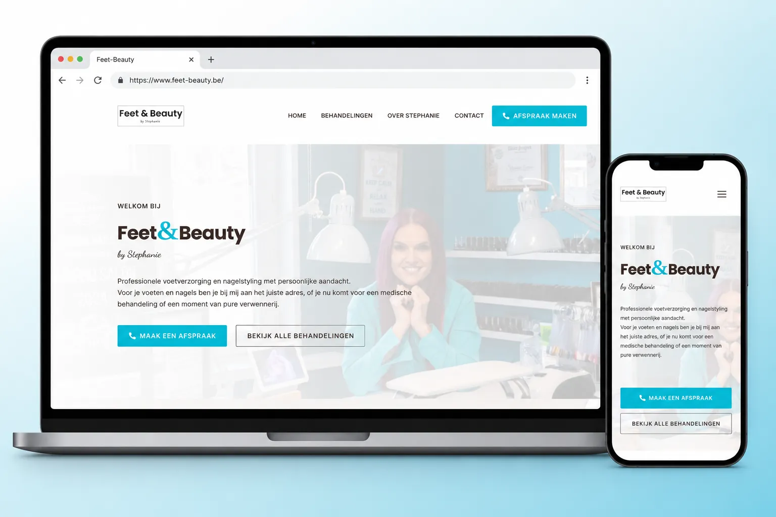 Feet&Beauty - mockup website